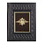 Кожаная обложка для паспорта «МВД» черная с накладкой из стали - миниатюра