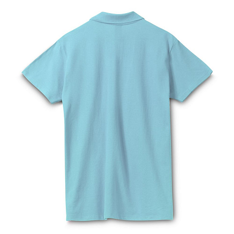 Рубашка поло мужская Spring 210, бирюзовая - рис 3.