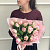 Букет бело-розовых тюльпанов (19штук) - миниатюра