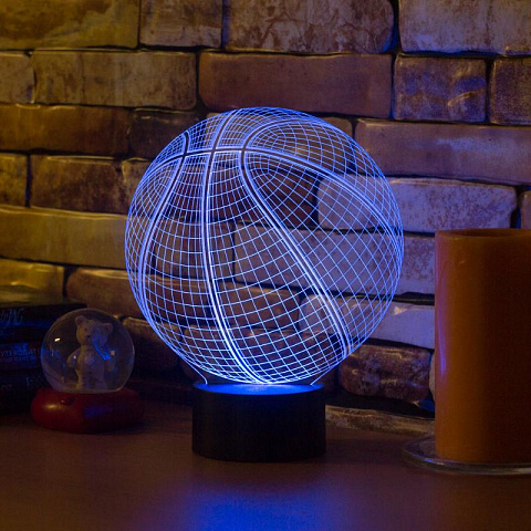 3D светильник Баскетбольный мяч - рис 4.