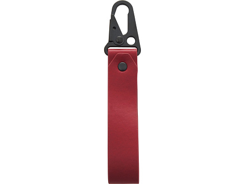 Брелок-ремувка из эко-кожи с карабином Domino, красный - рис 2.