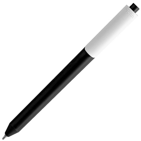 Ручка шариковая Pigra P03 Mat, черная с белым - рис 3.