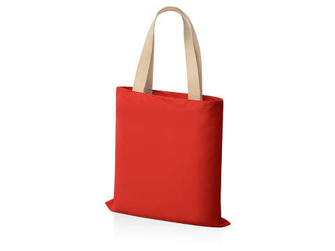 Сумка для шопинга Steady из хлопка с парусиновыми ручками, 260 г/м2, красный - рис 2.