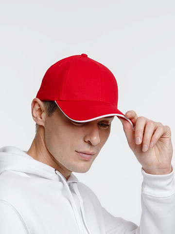 Бейсболка Spiker, красная с белым - рис 7.