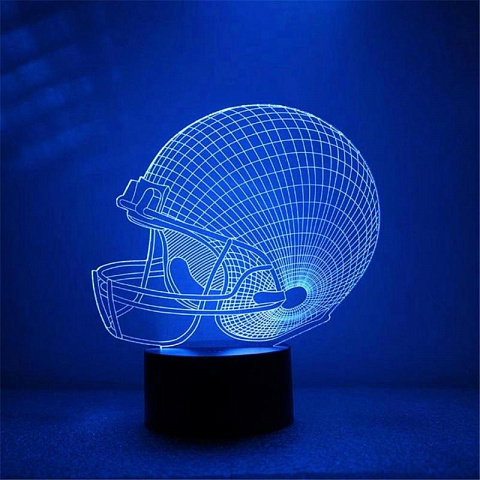 3D светильник Шлем для американского футбола - рис 2.