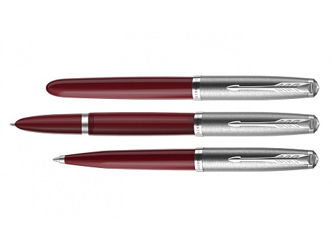 Перьевая ручка Parker 51 CORE BURGUNDY CT, перо: F, цвет чернил: black, в подарочной упаковке. - рис 5.